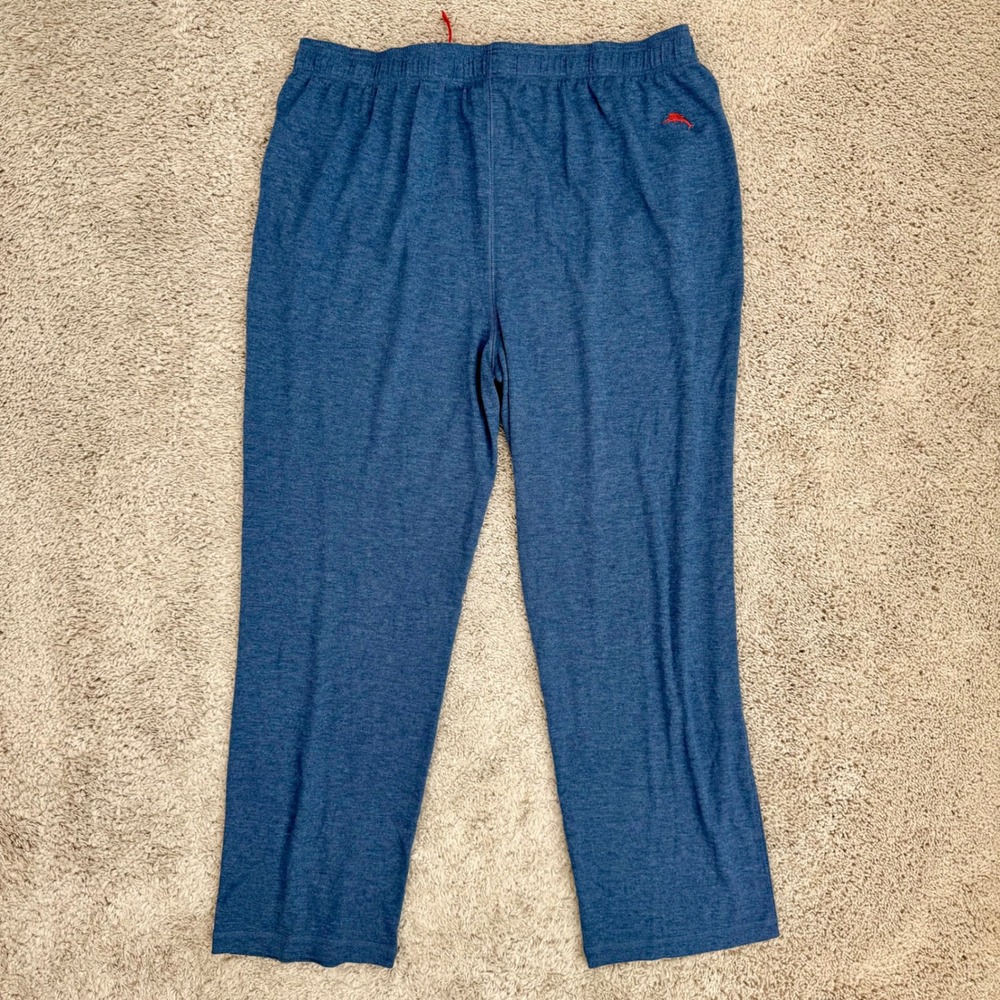 Tommy Bahama Lounge Sleep Pants Mens XL Blue Heathered Elastic Waist Drawstring - Picture 11 of 11